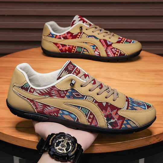 Damen Modische Sneakers mit Ethno-Muster und komfortablem Fußbett R&B