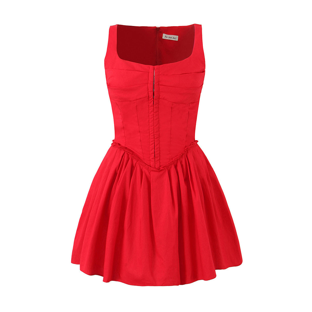 Damen elegantes Kleid mit A-Linien-Schnitt und edlen Rüschendetails R&B