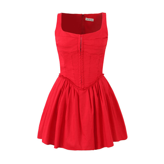 Damen elegantes Kleid mit A-Linien-Schnitt und edlen Rüschendetails R&B