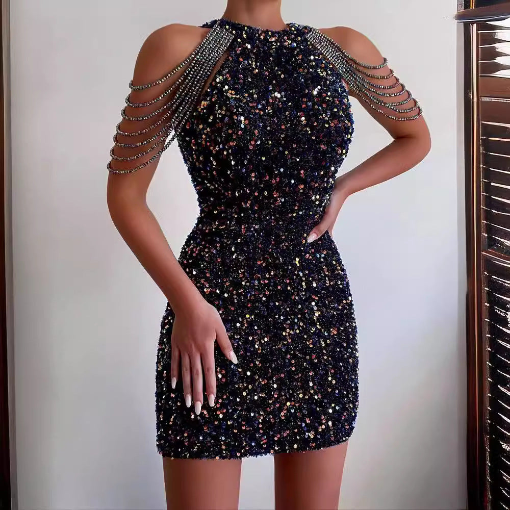 Damen Glitzerndes Abendkleid R&B