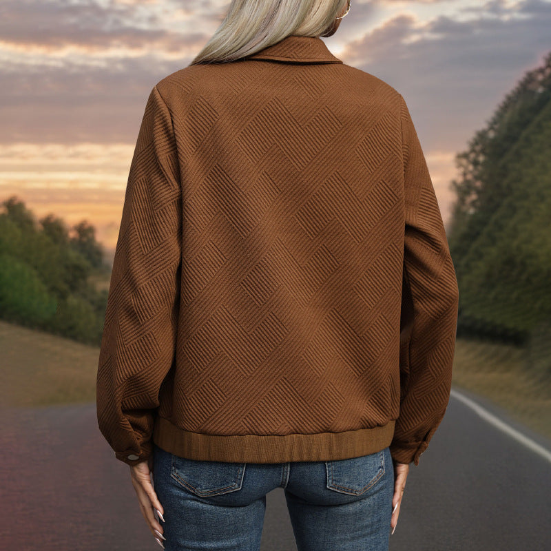 Damen Utility-Jacke mit strukturierter Oberfläche und praktischen Taschen R&B