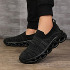 Damen Elastische Slip-On Sneakers mit rutschfester Sohle und atmungsaktiver Obermaterialstruktur
