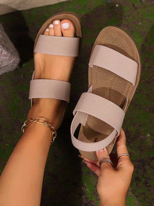 Damen modische Zehentrenner-Sandalen mit verstellbaren Riemen und anatomischer Fußbettung R&B