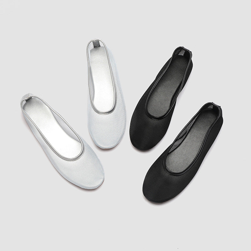 Damen Ballerinas aus atmungsaktivem Netzmaterial mit elegantem Silikonrand R&B