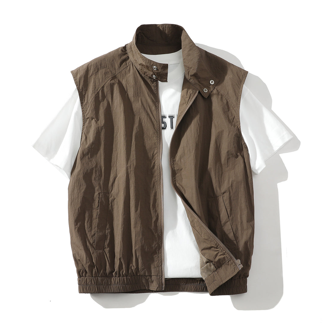 Herren trendige ärmellose Jacke mit modernem Design R&B