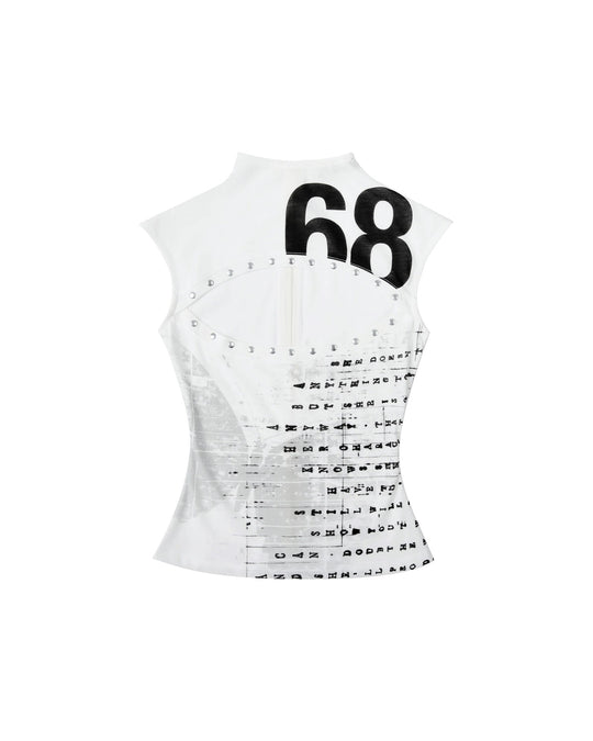 Damen Kreatives Tank-Top mit Grafischem Druck R&B