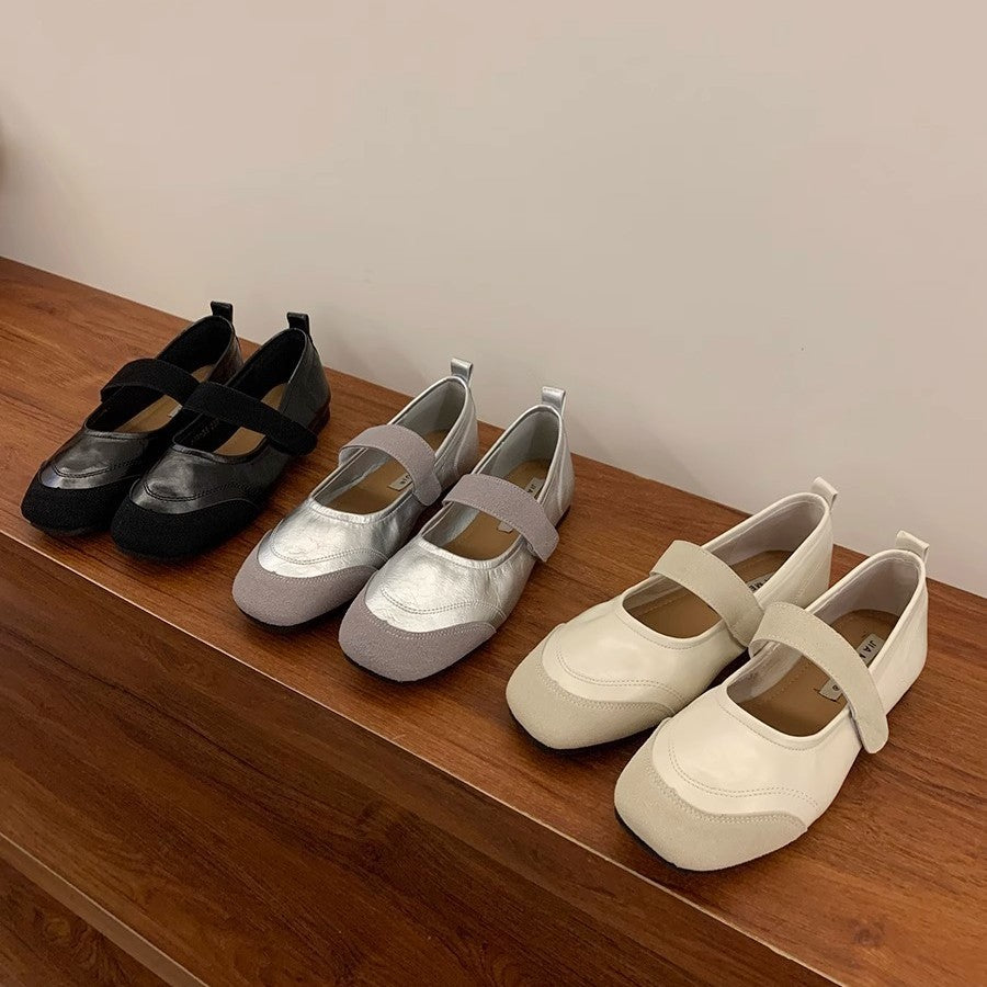 Damen Ballerina-Pumps mit verstellbarem Riemchen und elastischen Komfortsohle R&B