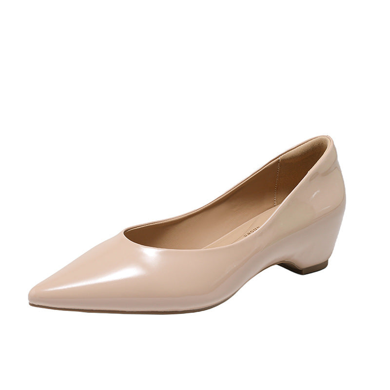 Damen elegante spitze Pumps mit metallic Oberfläche R&B