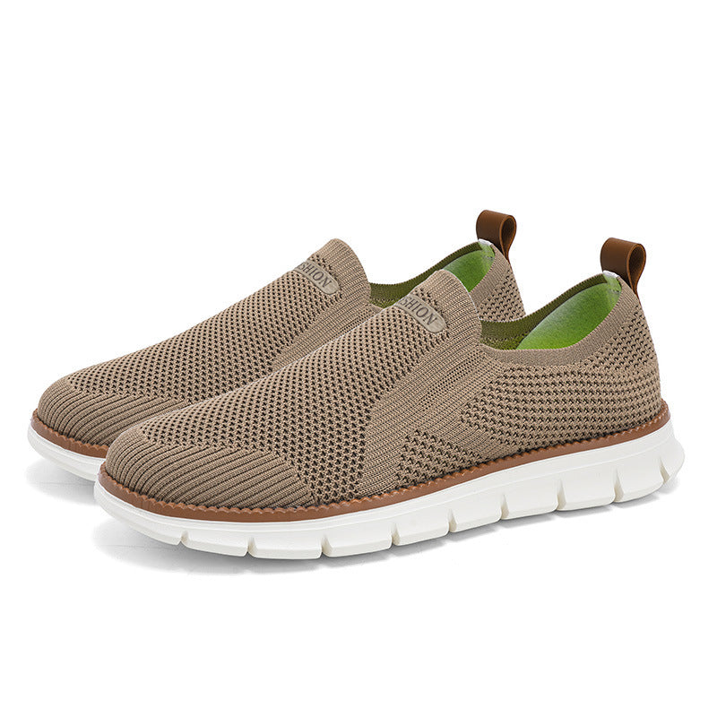 Damen Leichte Slip-On Sneakers aus atmungsaktivem Strickmaterial R&B