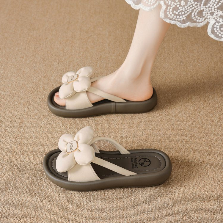 Damen Sandalen mit floralem Design und bequemer Sohle R&B