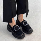 Damen elegante Slipper mit modischer Schnallenverzierung und stabiler Sohle R&B