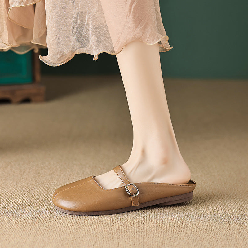 Damen bequeme Ballerinas mit verstellbarem Riemen