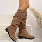 Damen modische Overknee-Stiefel aus Wildleder R&B