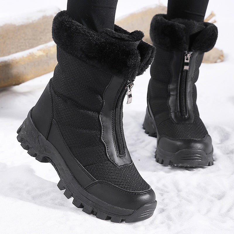Damen isolierte Winterstiefel mit rutschfester Sohle und kuscheligem Innenfutter R&B