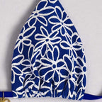 Damen Triangel-Bikini mit kontrastierenden Blütenmotiven