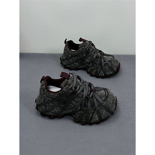 Damen modische Sneaker mit elegantem Strassdesign R&B