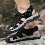 Damen Atmungsaktive Trekking-Sandalen mit stoßdämpfendem Fußbett und verstellbarem Schnellschnürsystem R&B