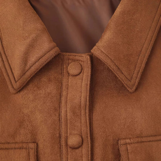 Damen modische Jacke im Vintage-Stil mit praktischen Taschen R&B