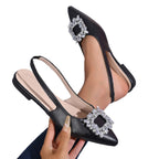 Damen elegante Slingback-Pumps mit funkelndem Strassdetail R&B