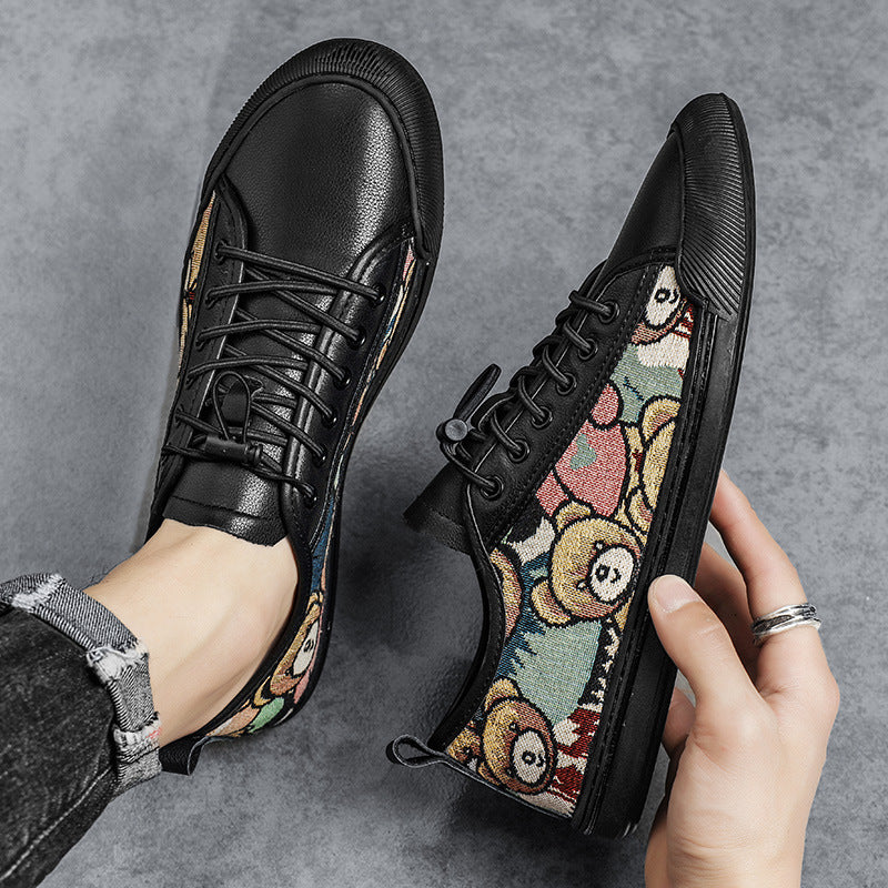 Damen Sneakers mit kreativem Bärenmotiv und rutschfester Sohle R&B