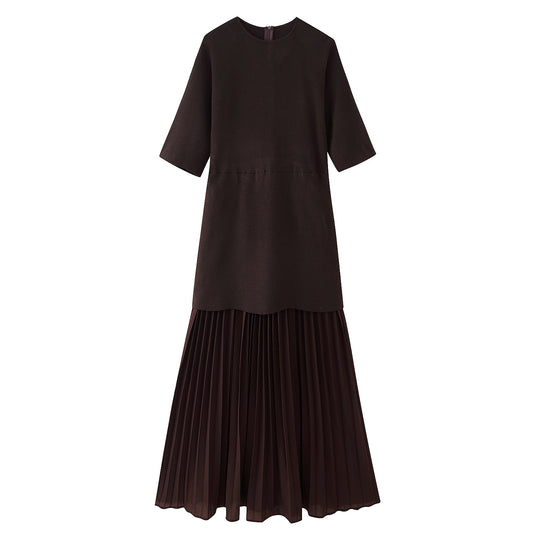 Damen Maxikleid mit hochwertigem Plisseedesign und modernem Schnitt R&B
