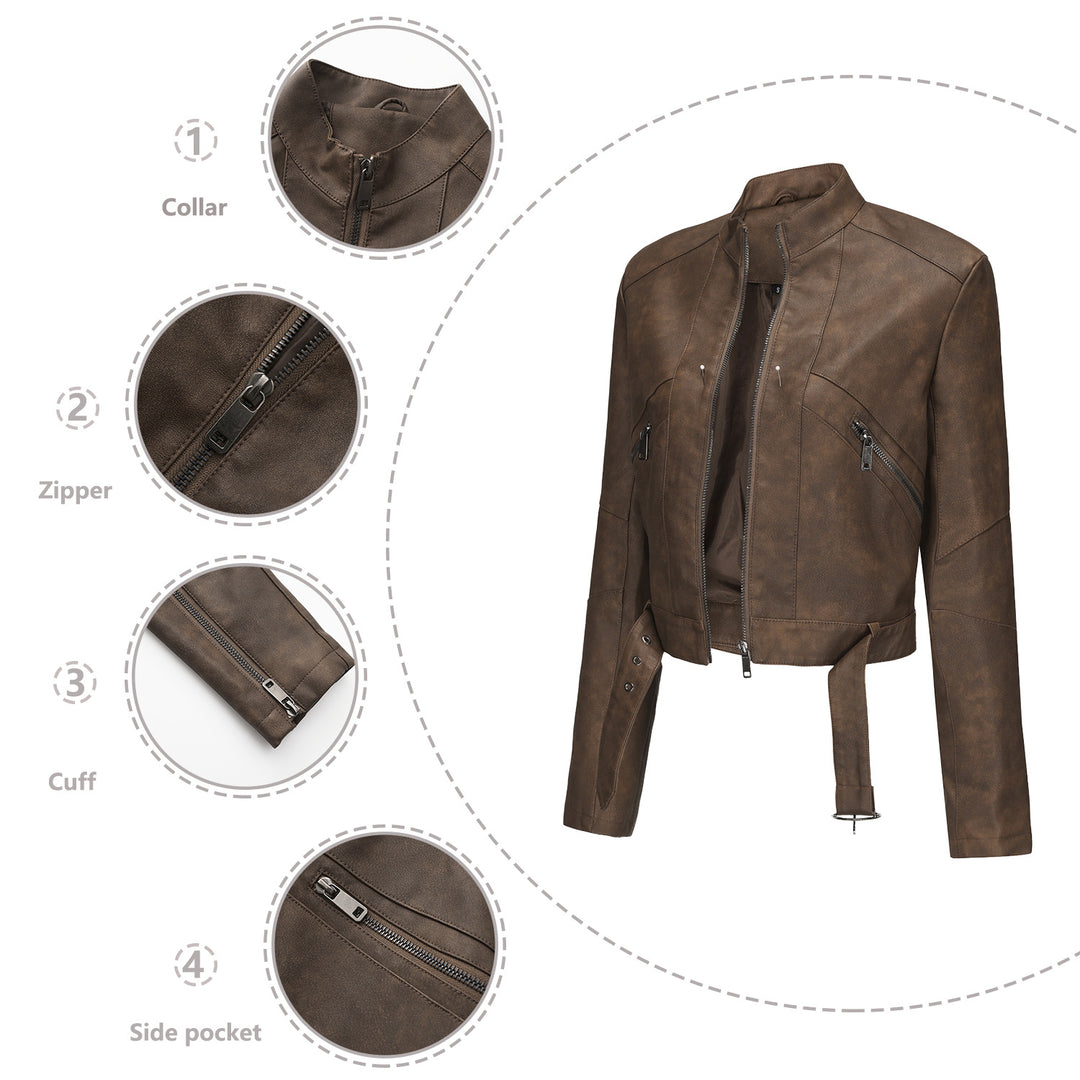 Damen moderne croppedjacke mit stylischem Detail R&B