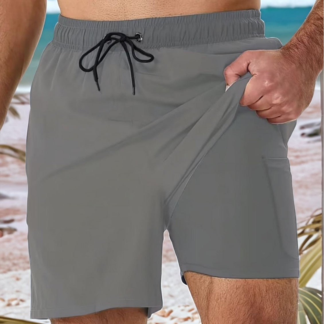 Herren Komfortable Badeshorts R&B