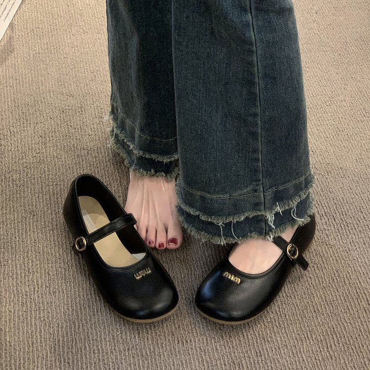 Damen Ballerinas mit modischer Schnallenverzierung und komfortabler Innensohle R&B