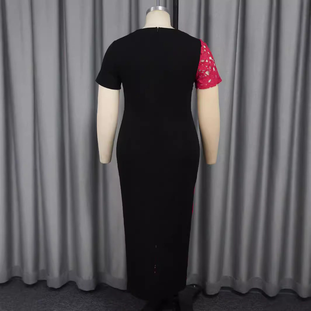 Damen Elegantes Kleid mit Spitzenakzenten und Figurbetontem Schnitt R&B