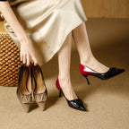 Damen modische und schicke Pumps mit stilvollem Dekor