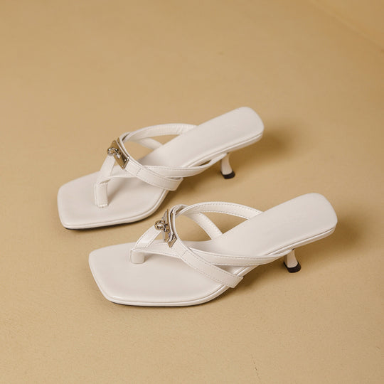 Damen elegante Riemchen-Sandaletten mit niedrigen Blockabsatz und stilvollen Details R&B