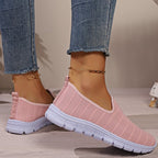 Damen Slip-On Sneakers mit atmungsaktiver Oberflächenstruktur und rutschfester Sohle R&B