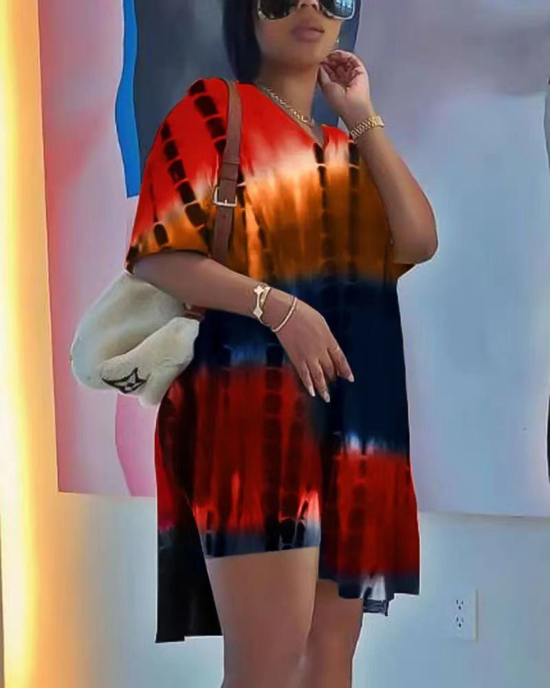 Damen lässiges Sommerkleid im einzigartigen Batikdesign R&B