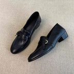Damen elegante Mokassins aus hochwertigem Leder mit dekorativen Details R&B