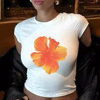 Damen Crop-T-Shirt mit kreativen Schleifen-Details R&B