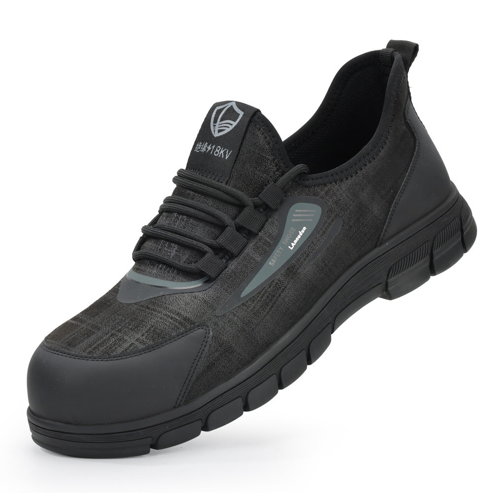 Herren strapazierfähige Sicherheits-Sportschuhe mit stoßdämpfender Sohle und verstärktem Zehenschutz R&B