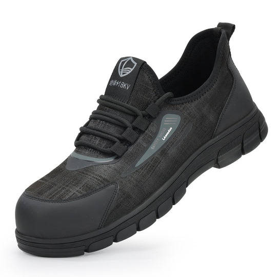 Herren strapazierfähige Sicherheits-Sportschuhe mit stoßdämpfender Sohle und verstärktem Zehenschutz R&B