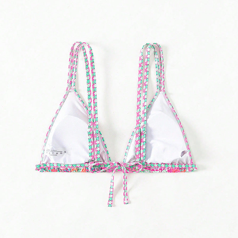 Damen Triangel-Bikini mit buntem Muster