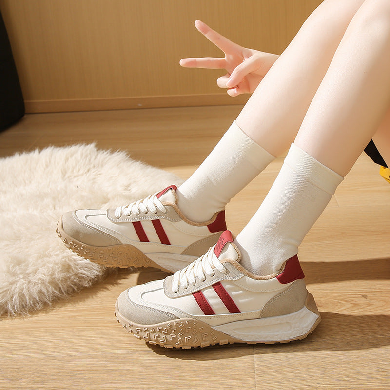 Damen Sportliche Sneakers mit bequemem Fleece-Innenfutter und rutschfester Sohle R&B