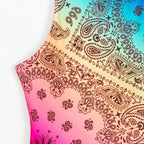 Damen Einteiliger Badeanzug mit buntem Bandana-Design R&B