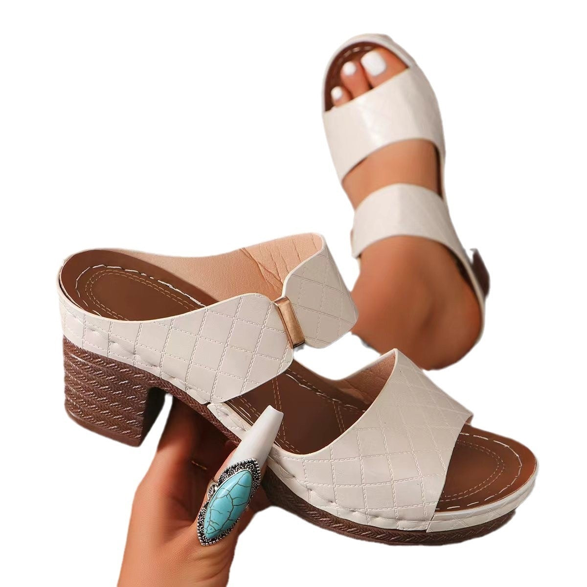 Damen Bequeme und stilvolle Absatzsandalen R&B