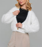 Strickjacke Damen flauschig oversized aus weichem Material
