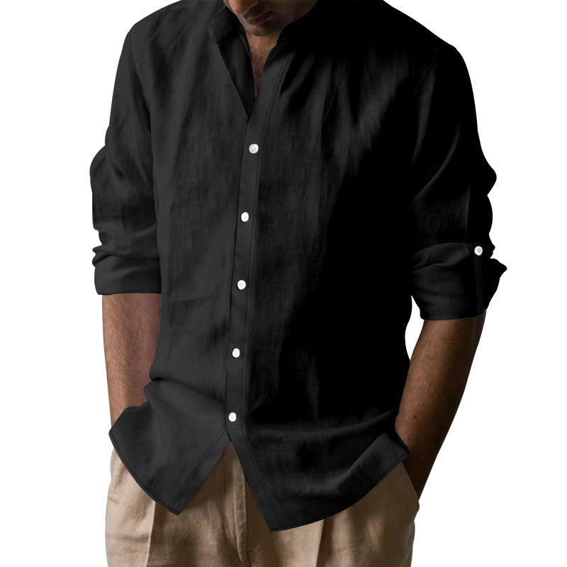 Herren Langarmhemd im lässigen Look mit eleganten Knopfdetails R&B