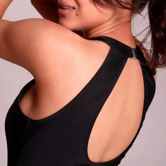 Damen Einteiliger Badeanzug mit transparenten Einsätzen R&B