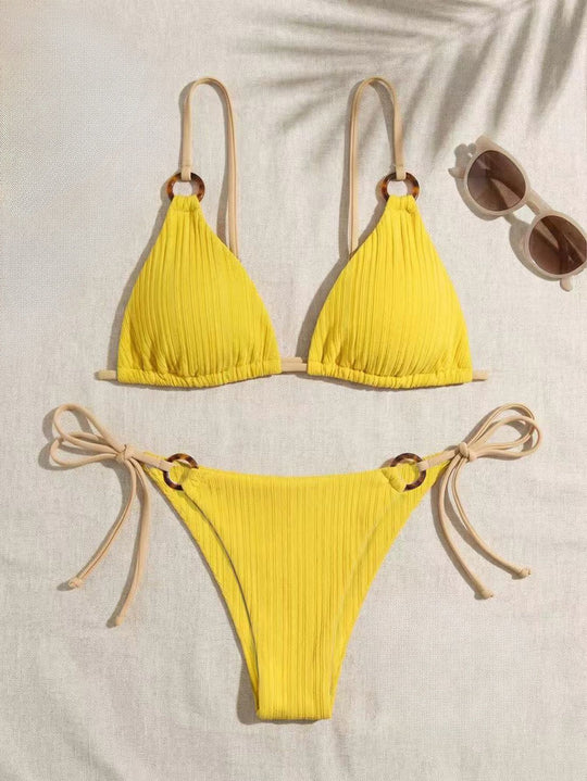 Damen Dreiecksbikini mit verstellbarem Träger R&B