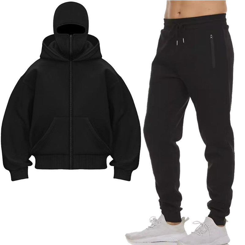 Herren Jogginganzug mit hochgeschlossener Kapuze und praktischen Reißverschlusstaschen R&B
