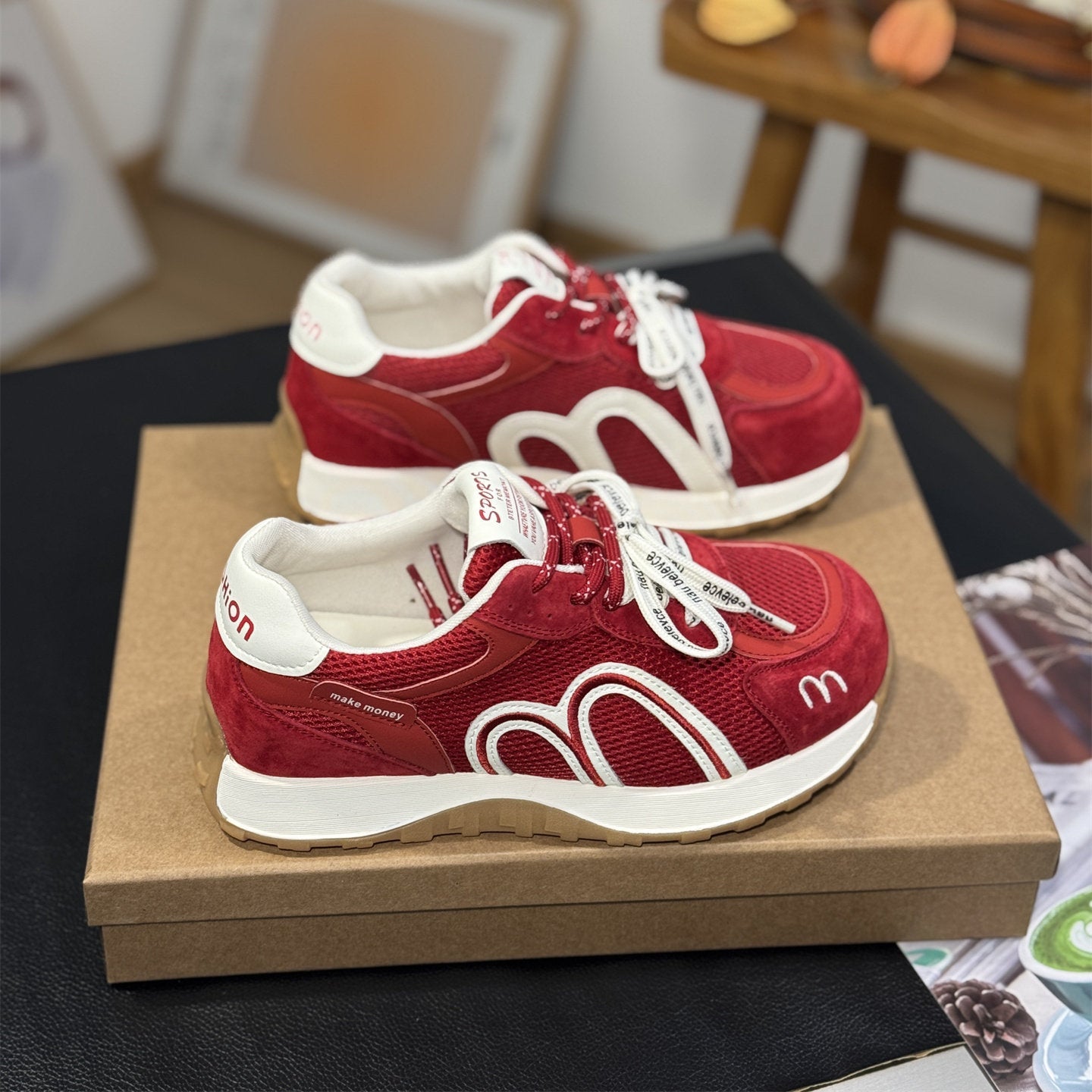 Damen Sportliche Sneakers mit atmungsaktiver Mesh-Oberfläche und bequemer Dämpfung R&B