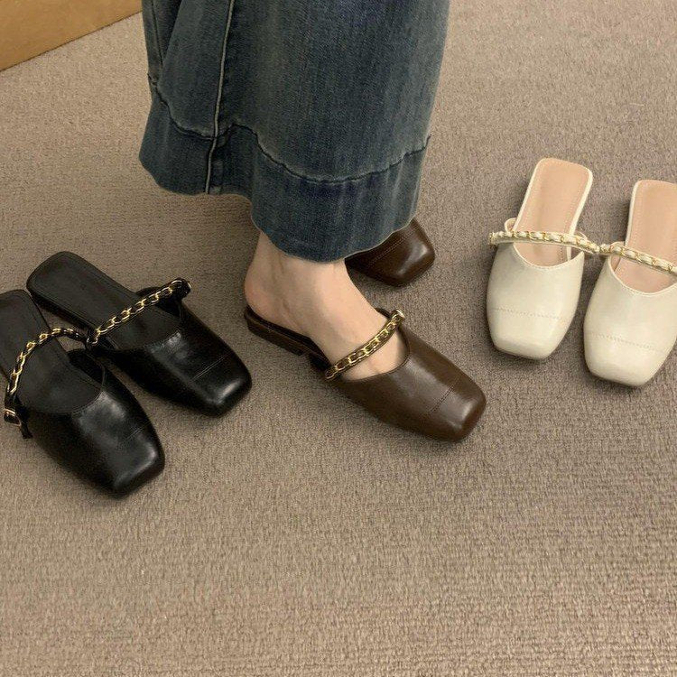 Damen luftige Clogs mit elegantem Kettenakzent und ergonomischer Fußbettgestaltung R&B