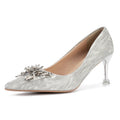 Damen Elegante High Heels mit funkelndem Schmuckdetail R&B