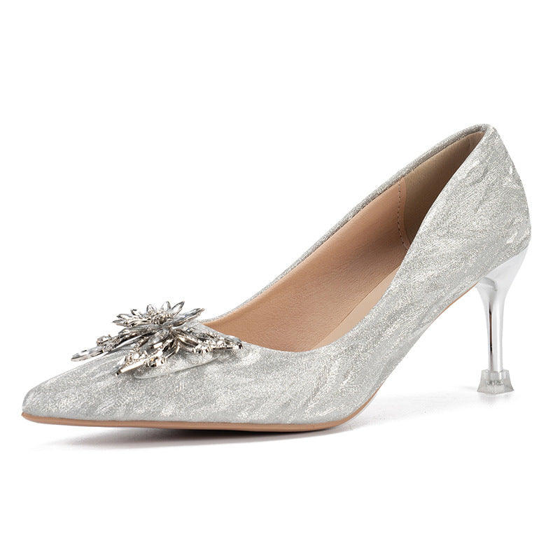 Damen Elegante High Heels mit funkelndem Schmuckdetail R&B